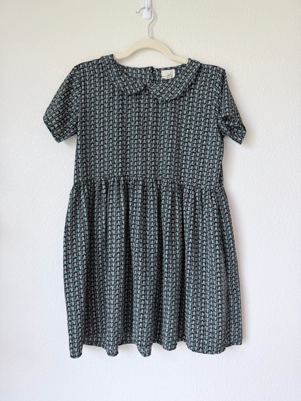 Urban Renewal Vintage Fabric Dress Peter Pan Collar Floral Mini S